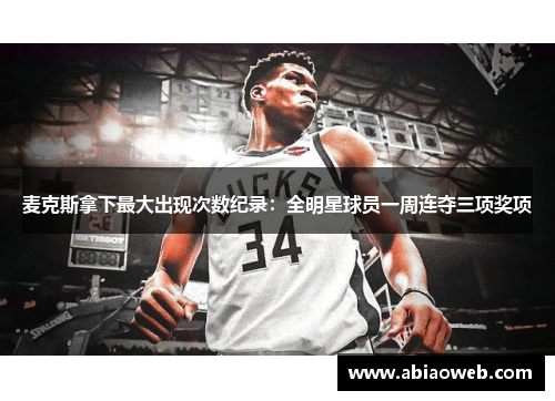 麦克斯拿下最大出现次数纪录：全明星球员一周连夺三项奖项